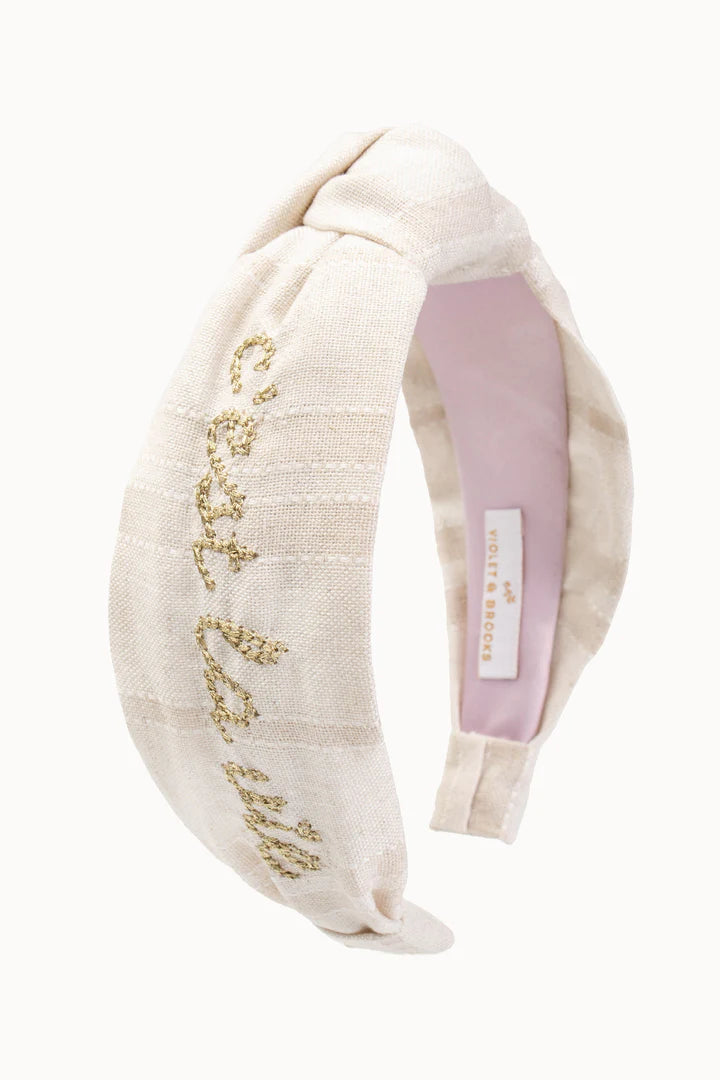 Phoebe Embroidered Knot Headband