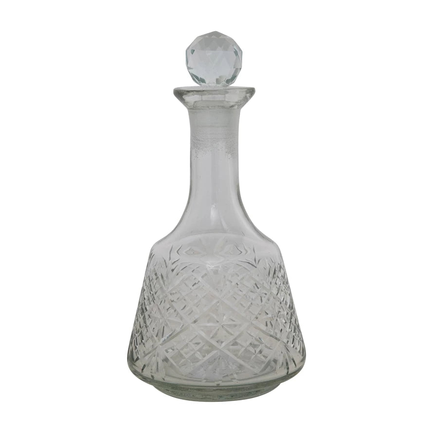 20 oz. Etched Glass Decanter