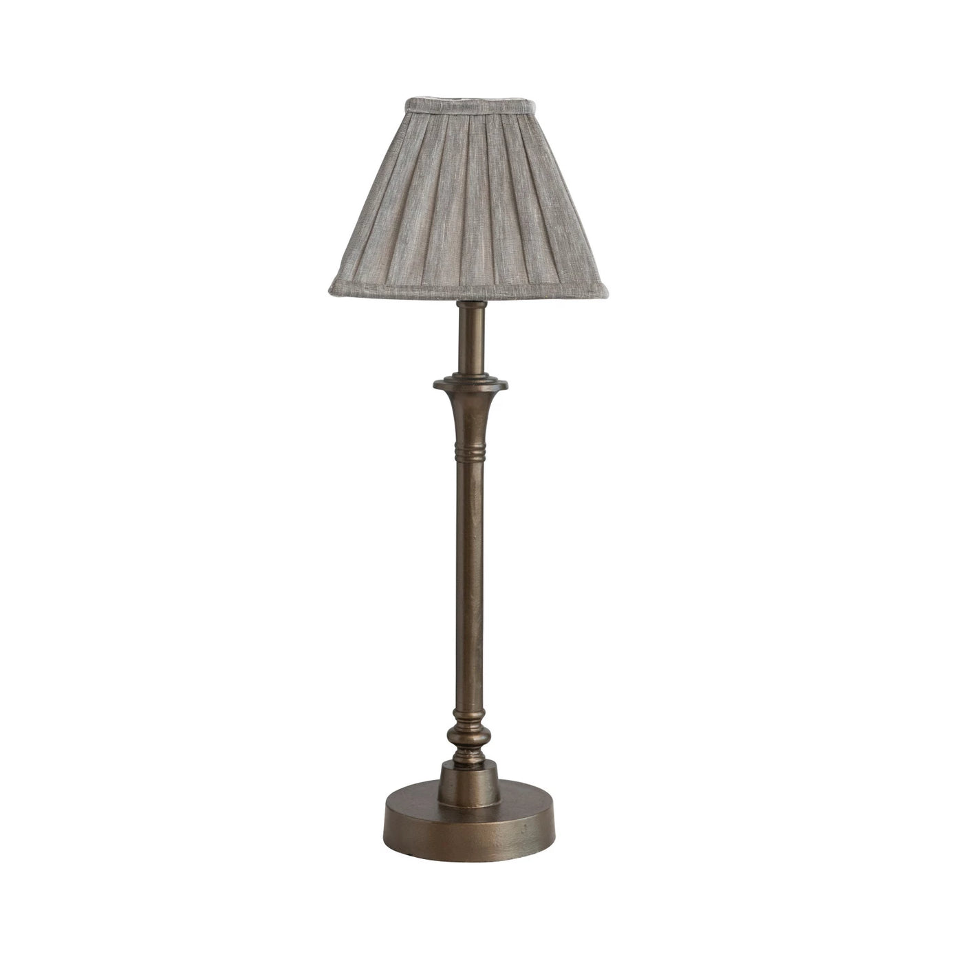 Table Lamp with Pleated Linen Shade