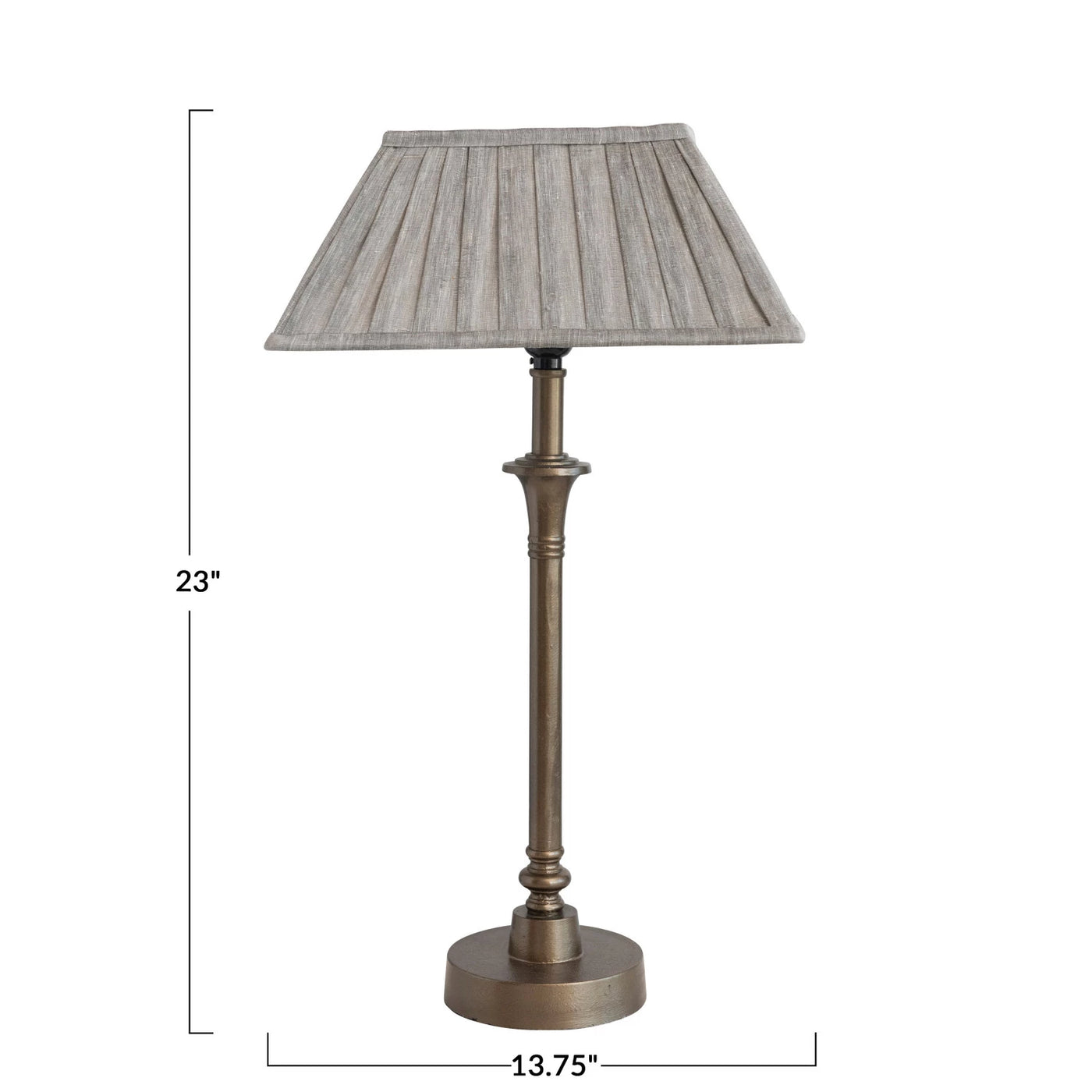Table Lamp with Pleated Linen Shade