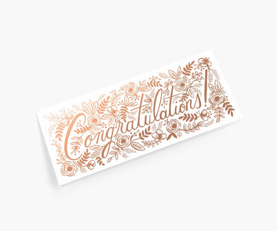 Champagne Floral Congrats Card