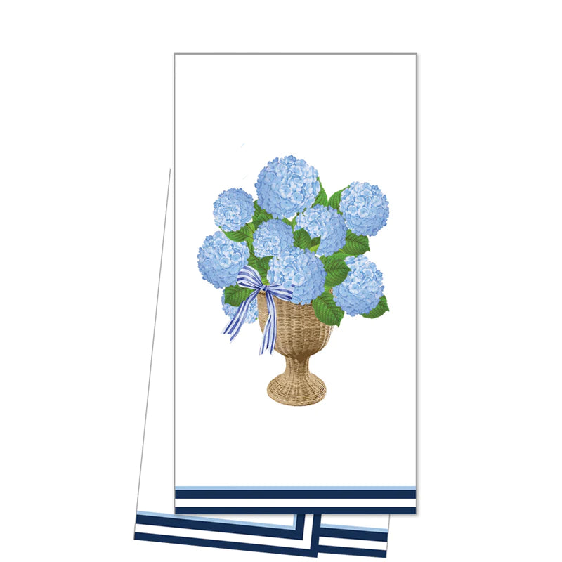 Hydrangeas Urn Tea Towel