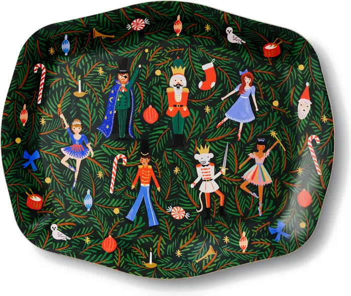 Evergreen Nutcracker Serving Tray