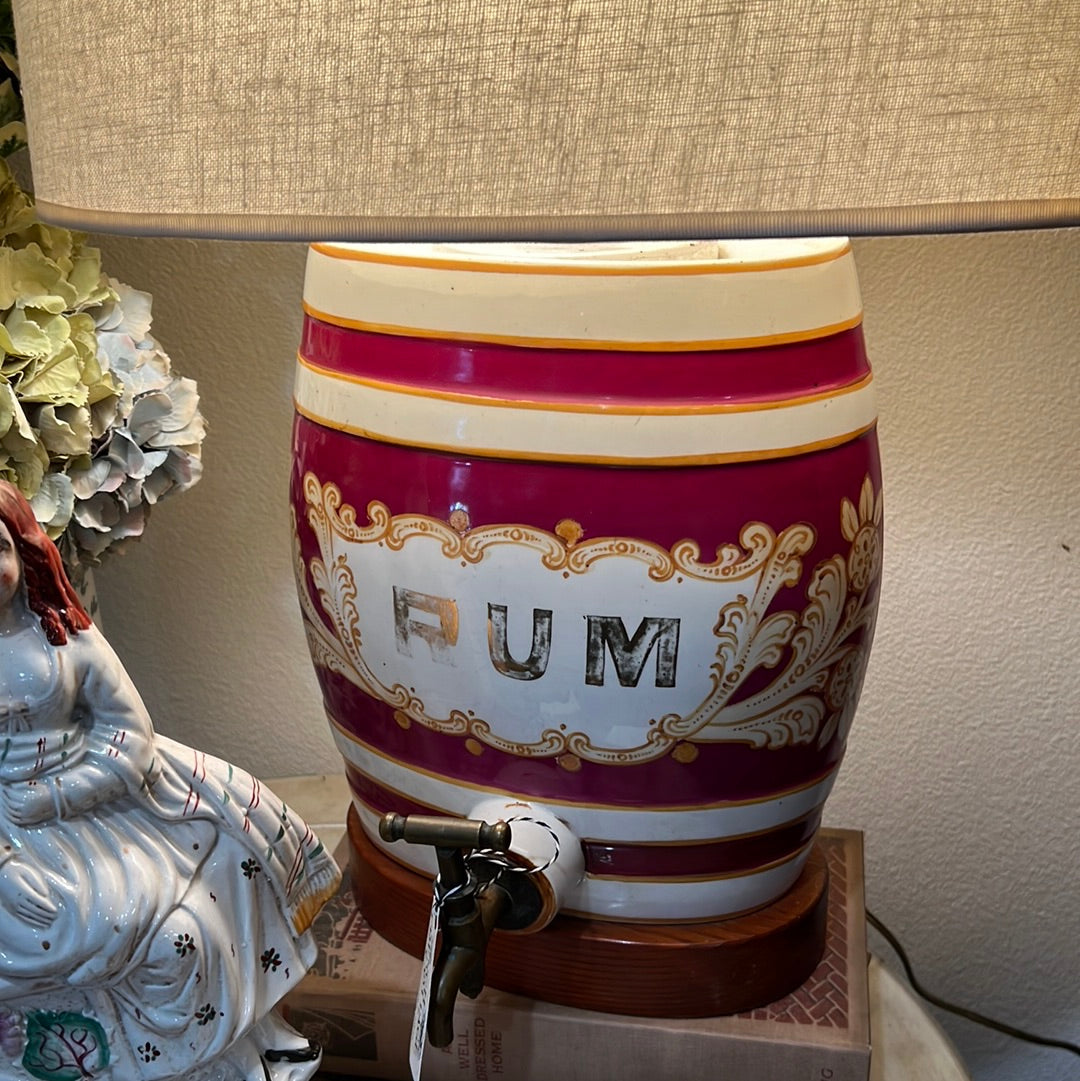 Vintage Rum Lamp with Custom Shade