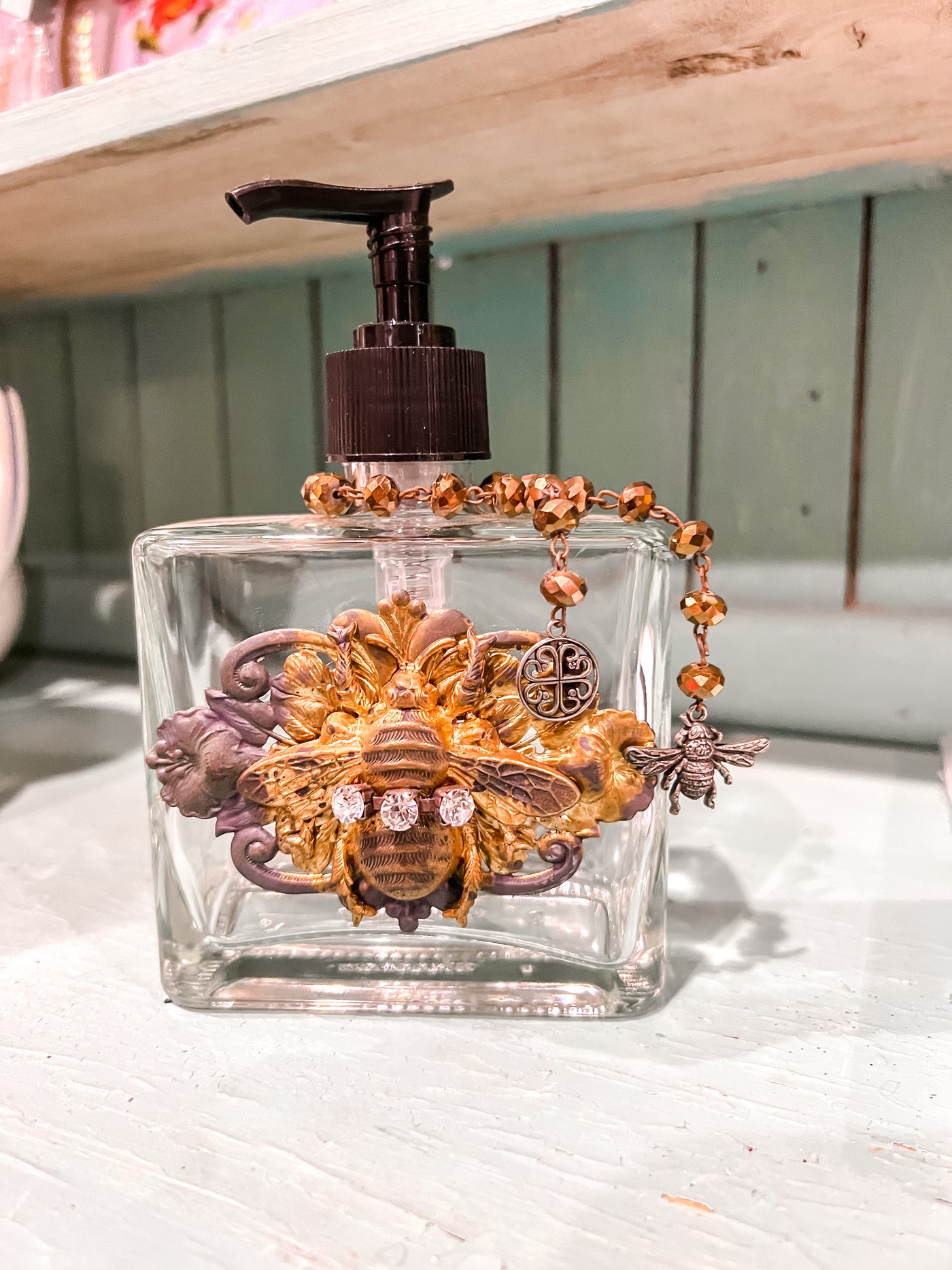 Custom Rhinestone Bee Dispenser