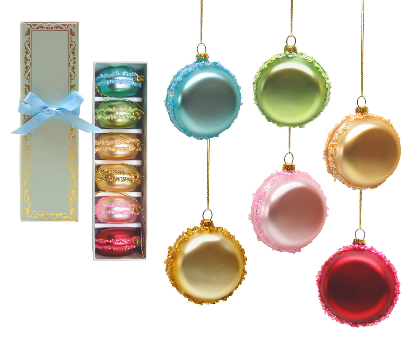 Macaron Ornament Frost and Tenderness Set of 6