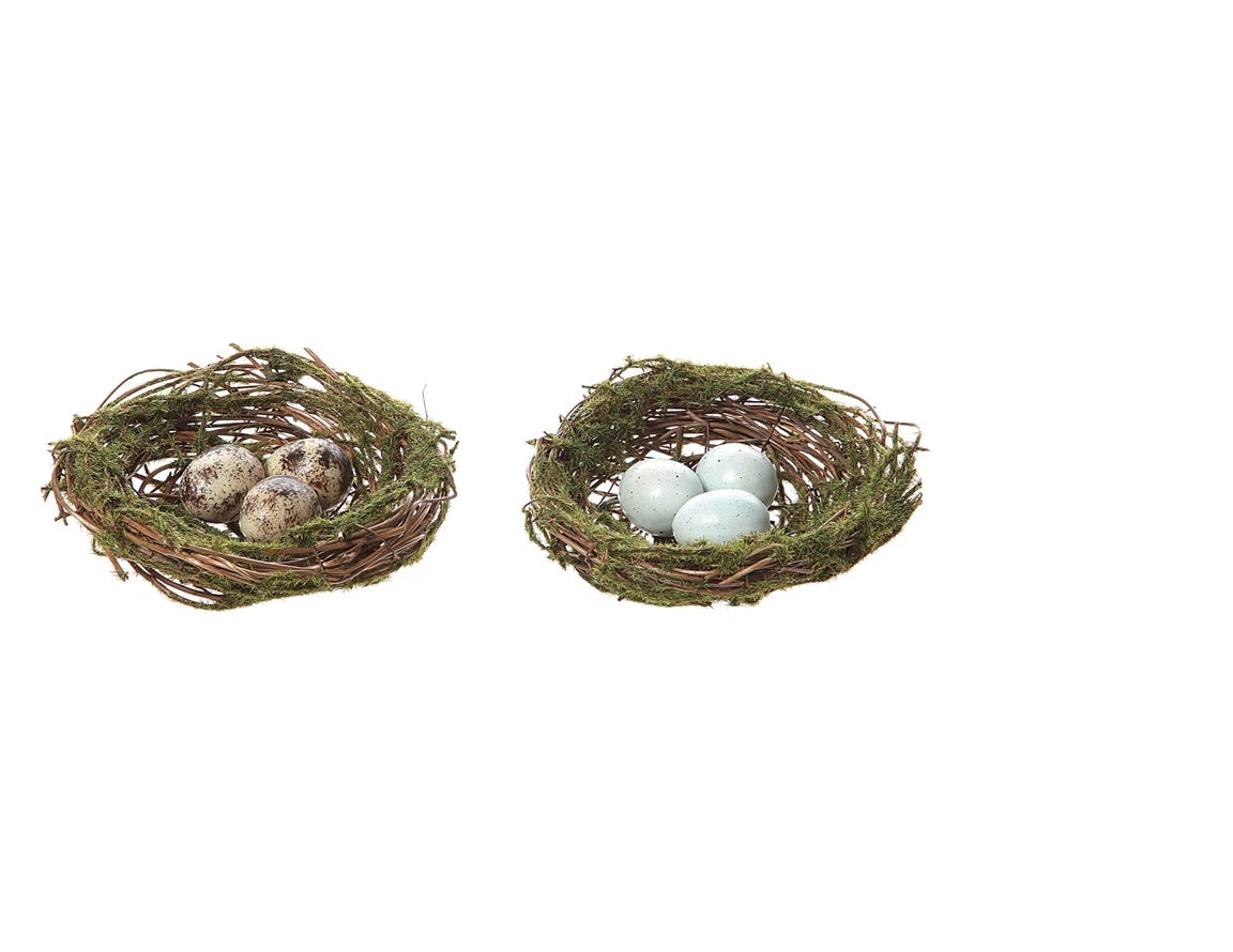Faux Moss Nest Clip-on Ornament