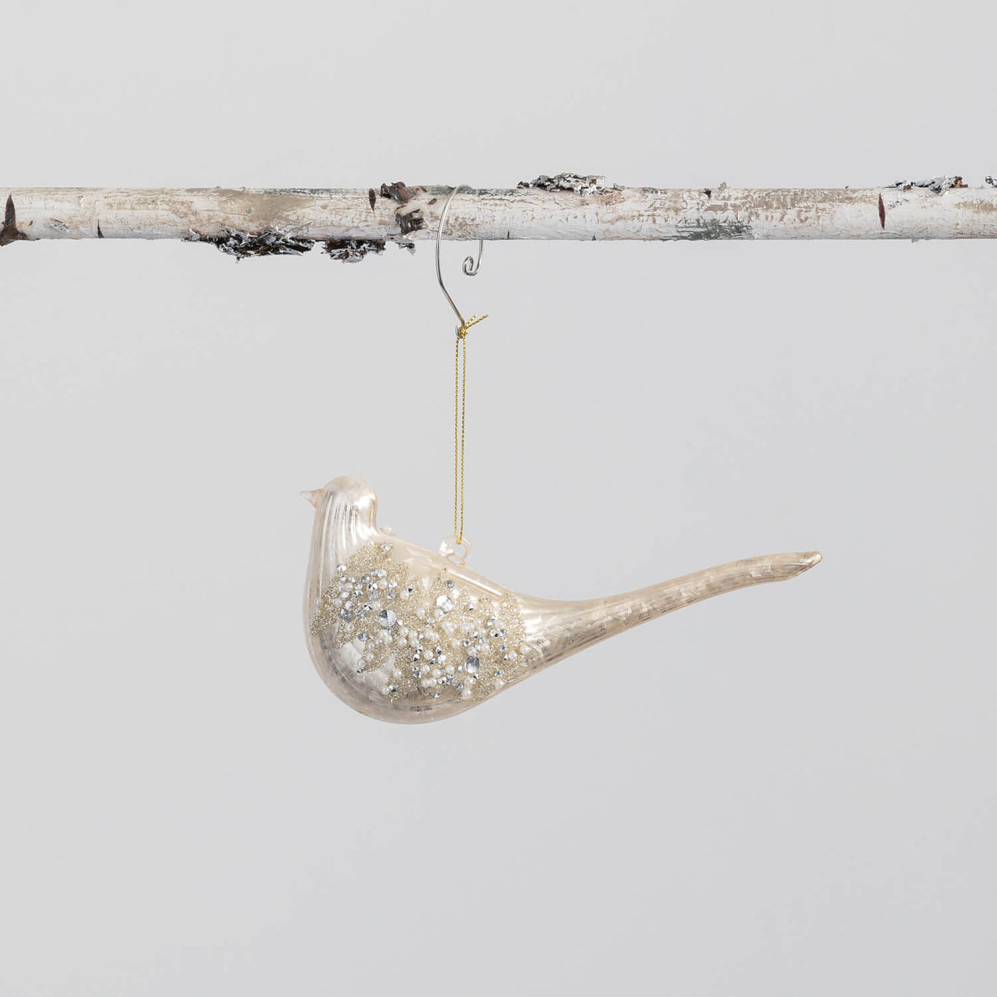 Beaded Glass Bird Ornament