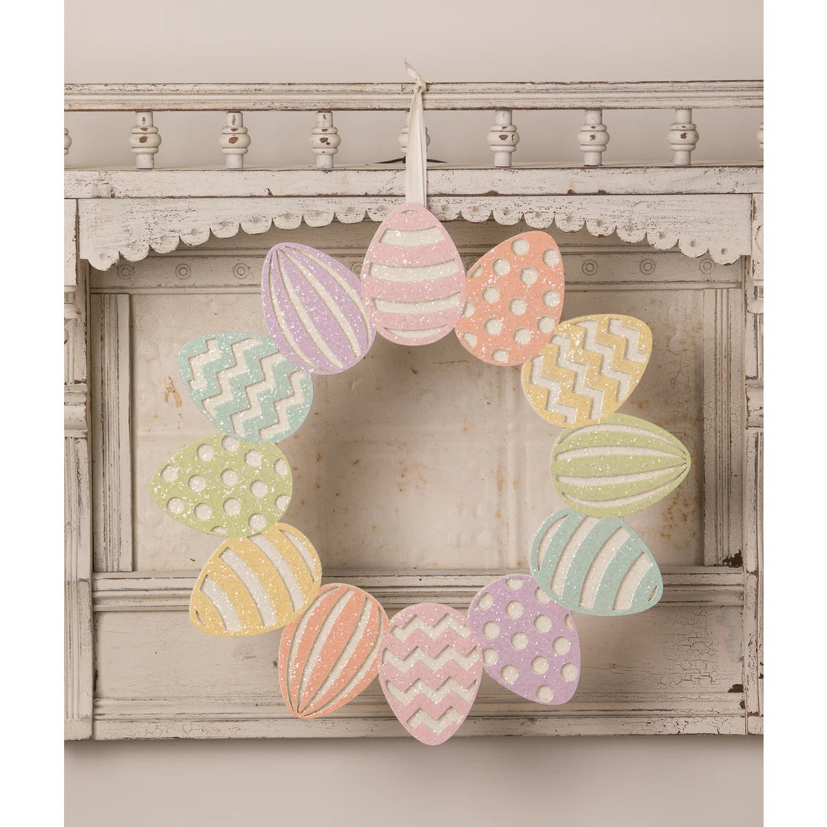 Spring Rainbow Egg Wreath